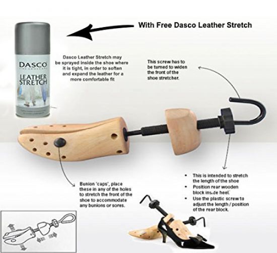 Dasco Two Way Wooden Shoe Stretcher Mens & Ladies All Sizes