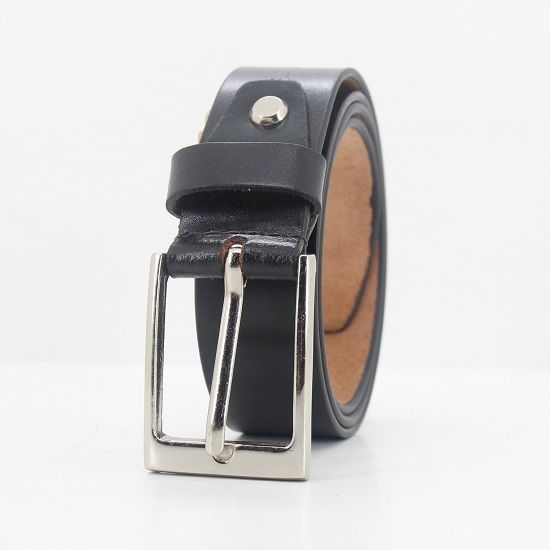 Genuine Leather Mens Casual & Formal Belt with Silver Shine Buckle Width 32MM 